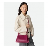Promotional Bottega Veneta Parachute Medium Shoulder Bag in Intrecciato Leather 835921 Cinnabar Purple 2025