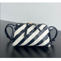 Unique Grade Bottega Veneta Intrecciato Leather Concert Pouch Mini Bag 794258 Space Blue /chalk White 2025