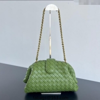 Best Design Bottega Veneta Lauren 1980 Clutch bag With Chain in Intrecciato Leather 785807 Matcha Green 2025