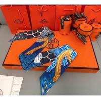 Low Cost Hermes Giraffe Twilly Silk Bandeau Scarf 5x86cm 0724 Navy Blue 2025