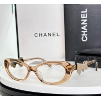 Top Design Chanel Sunglasses with Bow CH91812 Apricot 2025