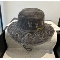 Classic Discount Louis Vuitton Denim Bucket Hat LV071801 Black 2025