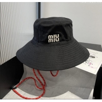Unique Discount Miu Miu Bucket Hat M071807 Black 2025