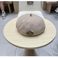 Luxury Classic Gucci Beret Hat G071815 Beige 2025
