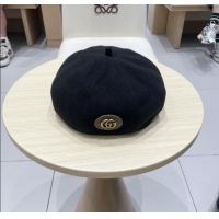Buy Fashionable Gucci Beret Hat G071816 Black 2025