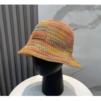 Top Quality Miu Miu Knit Multicolor Bucket Hat 0724 Brown 2025