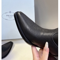 Stylish Prada By Raf Simons Runway Boots in Calfskin 5cm Heel Black 5081101