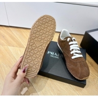 Purchase Prada Suede Sneakers Cocoa Brown 2025 PR082501