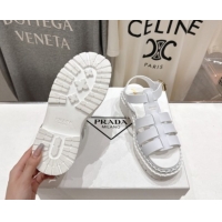 Pretty Style Prada Calf Leather sandals White 2025 PR082502