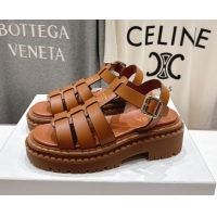 Good Product Prada Calf Leather sandals Brown 2025 PR082502