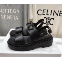 Unique Style Prada Leather sandals Black 2025 PR082505