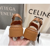 Best Product Prada Rubber sandals Brown 2025 PR082506