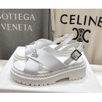 Buy Discount Prada Rubber sandals White 2025 PR082506
