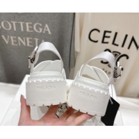 Buy Discount Prada Rubber sandals White 2025 PR082506