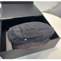 Buy Luxury Chanel Denim Beret Hat CH071819 Black 2025