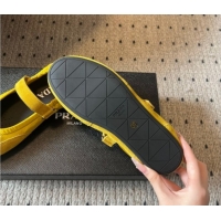 Leisure Prada Fabric and Suede ballerinas flat Yellow 2025 PR082508