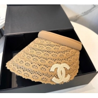 Most Popular Chanel Crochet Visor Hat 0724 Khaki 2025