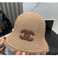 Best Price Chanel Fringe Bucket Hat 0724 Brown 2025
