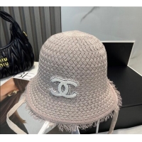 Cheapest Chanel Fringe Bucket Hat 0724 Grey 2025