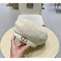 Grade Quality Dior CD Knit Beret Hat 0724 White 2025