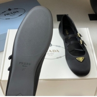 Grade Quality Prada Satin ballerinas flat Black 2025 1F794N