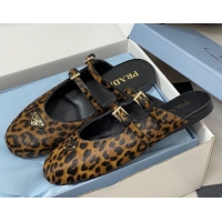 Top Design Prada Printed mohair ballerina flat mules 2025 1F794N