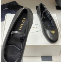Hot Style Prada Nappa Leather ballerinas flat Black 2025 PR082509