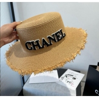 Luxury Classic Chanel Straw Wide Brim Hat with Fringe 0724 2025