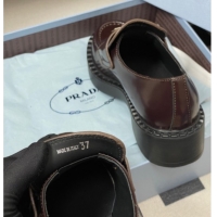 Modern Prada Brushed leather loafers Brown 2025 1D246M