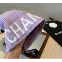 Low Cost Chanel Knit Hat CH0909088 Purple 2025