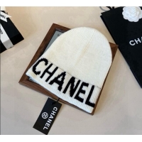 New Release Creation Chanel Knit Hat CH0909088 White 2025