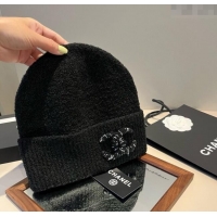 New Fashion Chanel Knit Hat with Maxi CC CH0909091 Black 2025