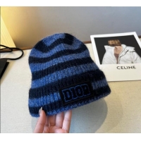 Spot Bulk Dior Miss Striped Knit Hat DR0909093 Blue 2025