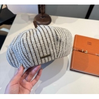 Inexpensive Burberry Corduroy Beret Hat BR090905 White/Brown 2025
