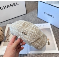 Cheapest Valentino Tweed Beret Hat VL090906 Beige 2025