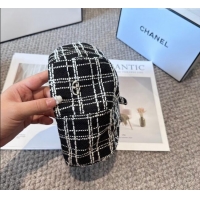 New Fashion Valentino Tweed Beret Hat VL090906 Black 2025