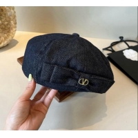 Best Product Valentino Denim Beret Hat with Bow 0909 Dark Blue 2025