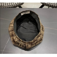 High Quality Chanel Plaid Beret Hat CH090909 Yellow 2025