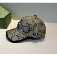 Best Quality Gucci Maxi GG Canvas Baseball Hat GG090911 Camel/Gold 2025