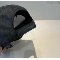 Best Quality Gucci GG Canvas Baseball Hat GG090911 Black 2025