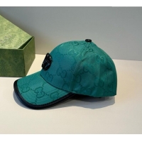 Luxury Classic Gucci GG Canvas Baseball Hat GG090911 Green 2025
