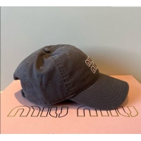 Promotional Miu Miu Canvas Baseball Hat MM090913 Dark Brown 2025