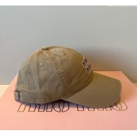 Buy Discount Miu Miu Canvas Baseball Hat MM090913 Khaki 2025