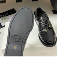 Most Popular Celine Bateau Lace-up Loafers in Calfskin Black 50826063