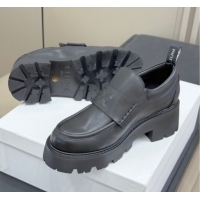Durable Celine Triomphe Loafers 5cm in Calfskin Black 2025 CE082601