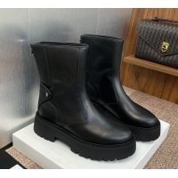 Charming Celine Leather Ankle Boots 4.5cm Black 2025 CE082602