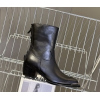 Purchase Celine Calfskin Heel Ankle Boots 4.5cm Black 2025 CE082609