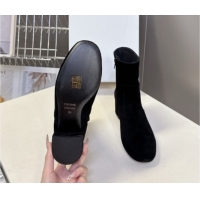 Durable Celine Les Bottes Triomphe Ankle Boots 5.5cm in Suede Black 2025 CE082610