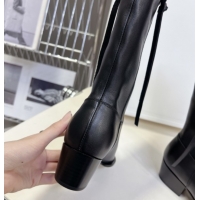 Best Price Celine Calfskin Heel Mid Boots 4.5cm with Tassel Black 2025 CE082611