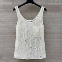 ​Top Quality Classic Chanel Knit Mesh Vest 0611 White 2025